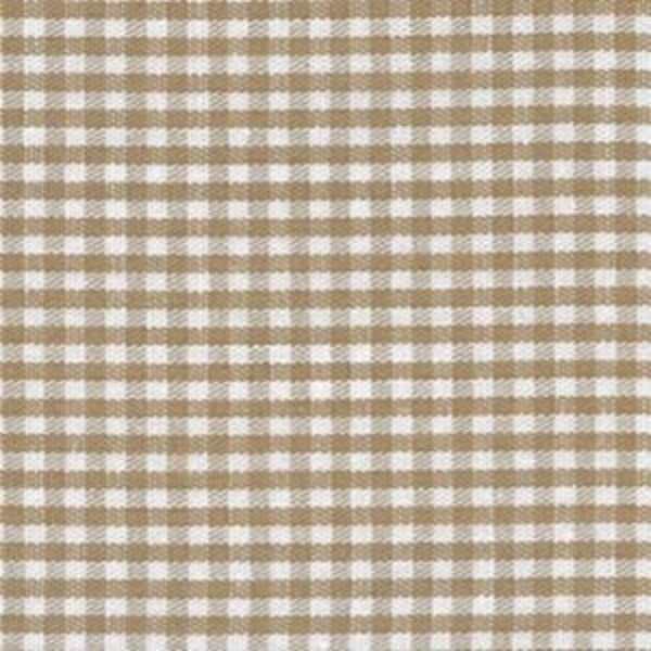 1/16" British Tan Gingham Fabric by Fabric Finders