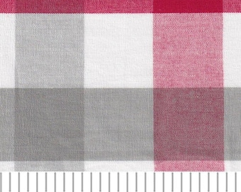 Fabric Finders Red and Gray 1" Check Fabric