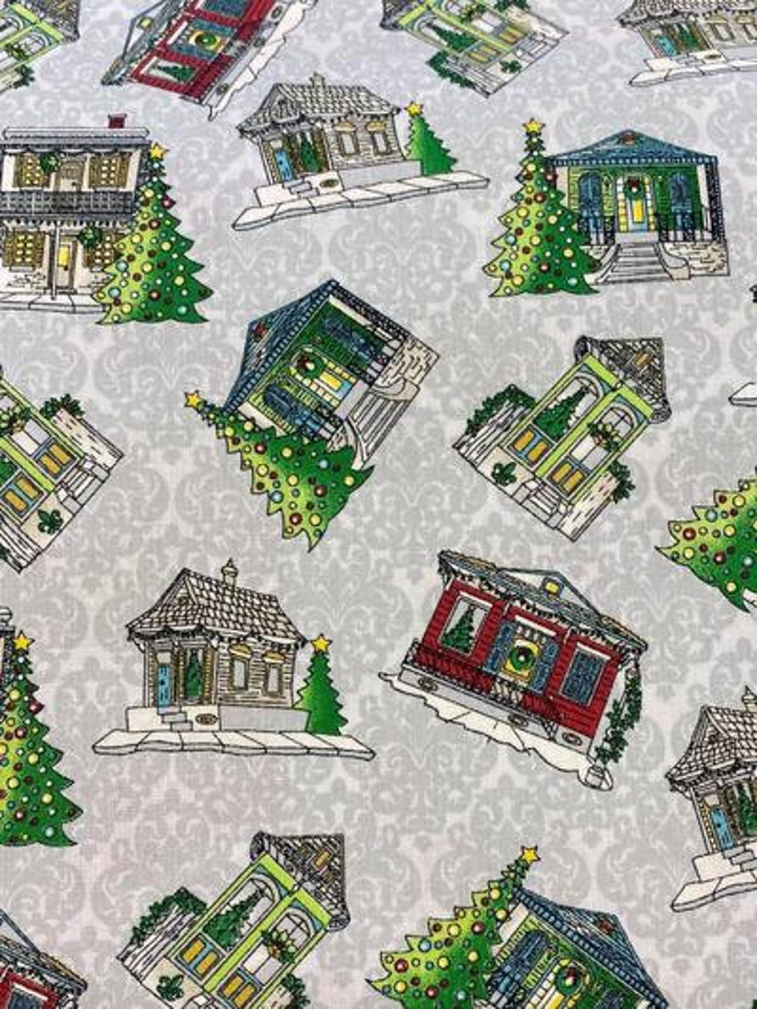 Christmas Cottages by Fabric Finders - Etsy