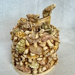 Harmony Kingdom &quot;Primordial Sloop&quot; Treasure Jest door Peter Calvesbert, gesigneerde limited edition