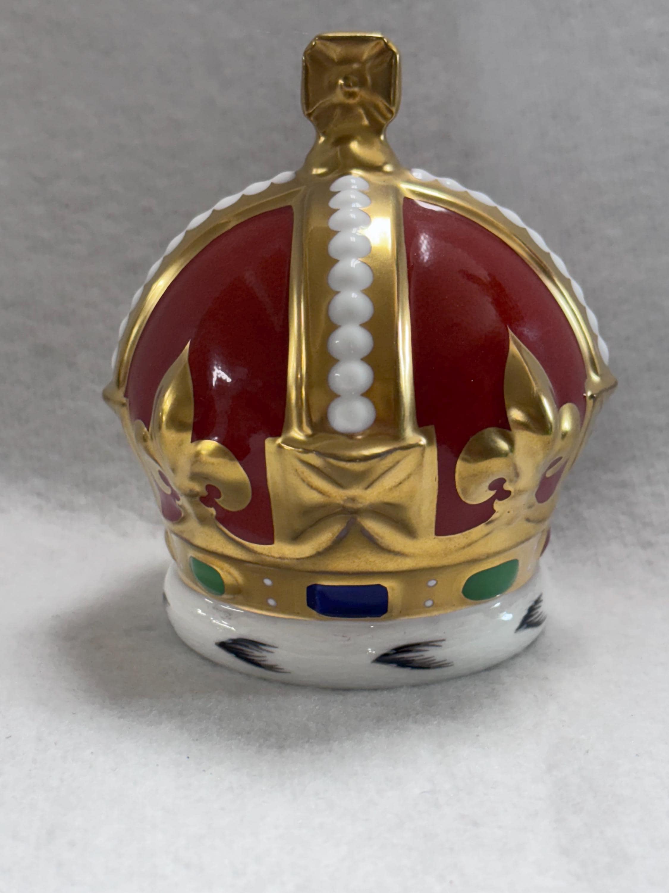 希少【ロイヤルクラウンダービー】王冠 置物 ペーパーウェイト