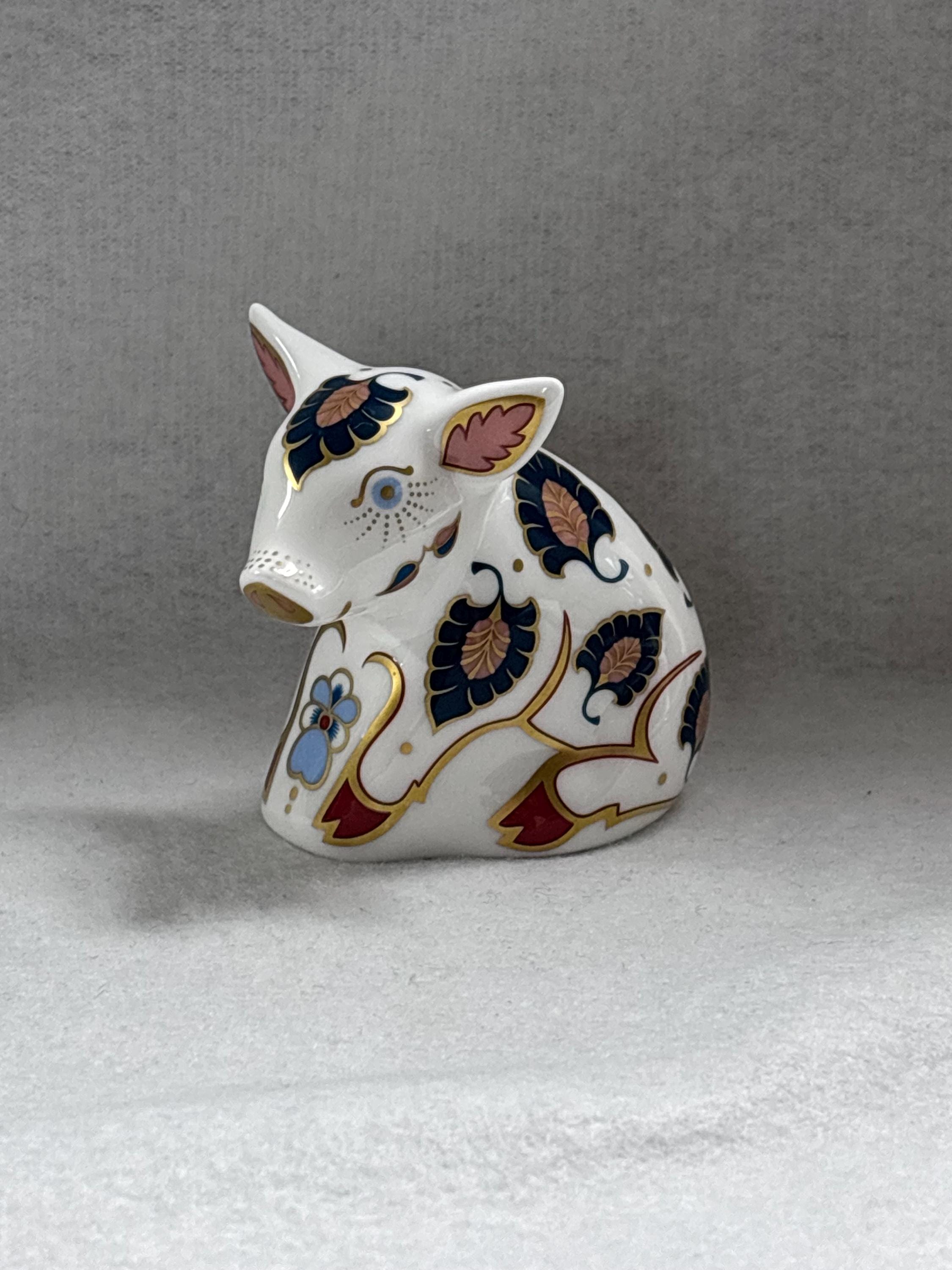 Royal Crown Derby Pig - Etsy
