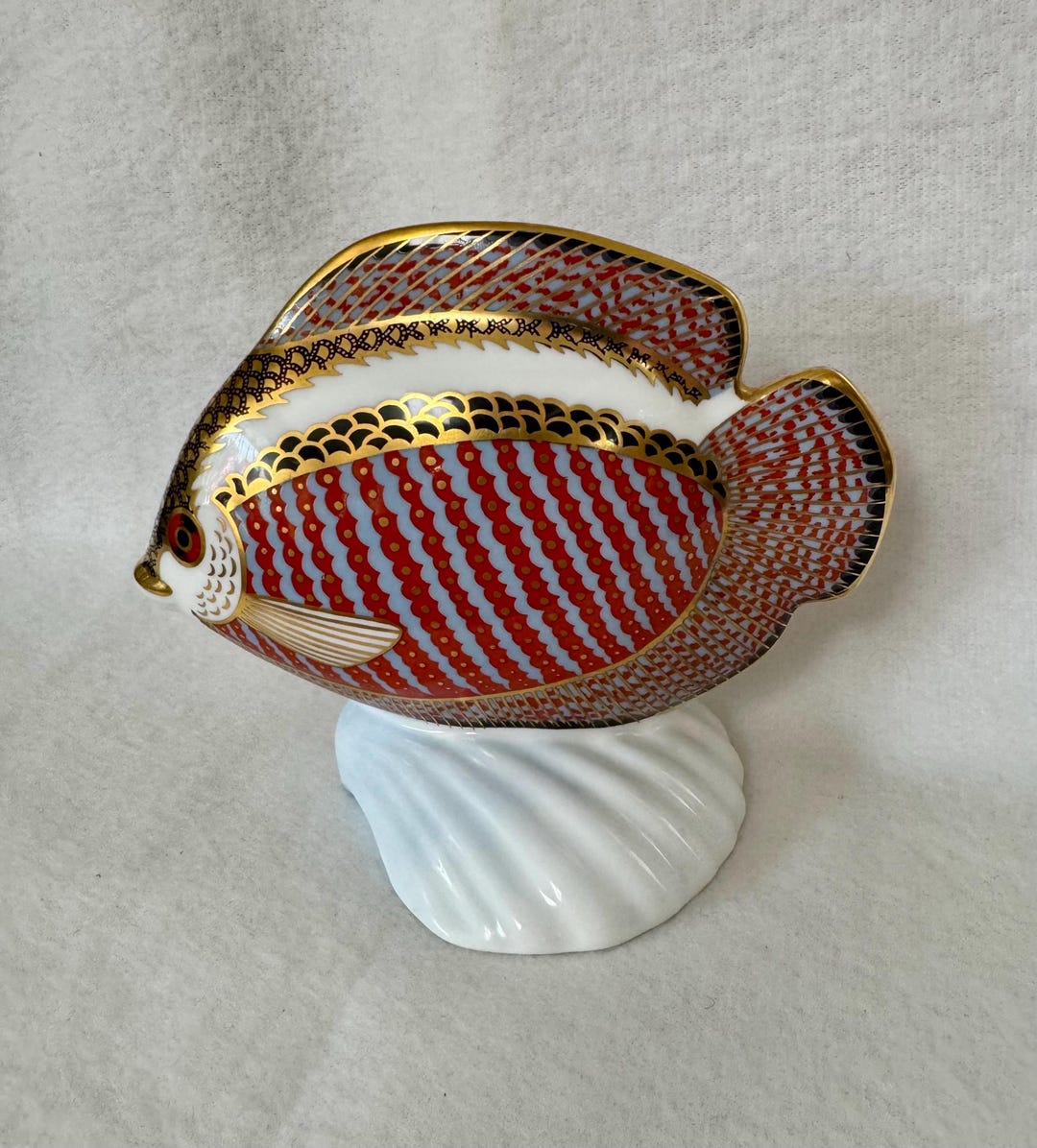Lot 114 - A Royal Crown Derby Imari Tropical Fish