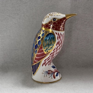 Royal Crown Derby Hummingbird Imari Paperweight Gold