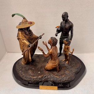 Thomas Blackshear Ebony Visions &quot;Rite of Passage&quot; Bronze Sculpture Edition