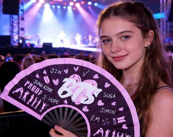 Kpop World Hand Fan Kpop World Tour Members,  Gift Hand Fan Kpop Fans Hand Fan, 2026 Tour Gift for ARMY , Concert Gift for Army Fan