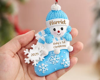 Addobbo natalizio per il primo bambino, addobbo natalizio in resina personalizzato per neonato, il mio primo regalo di Natale, decorazioni per l'albero di Natale, regalo di Natale per bambini