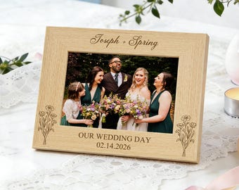 Cornice per foto in legno, cornice per foto incisa, cornice personalizzata, cornice per foto personalizzata per la casa, cornice per foto come regalo ricordo per animali domestici