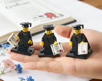 Minifigure personalizzate per laureati, regalo di laurea personalizzato, regalo per la classe del 2026, decorazione per la laurea di dottorato, regalo di apprezzamento per gli insegnanti