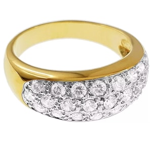RING in 750/000 GOLD PLATE and Zirconium Oxides