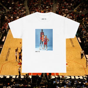 Manute and Muggsy Vintage NBA shirt | Unisex Heavy Cotton Tee, Basketball Shirt, Sports Fan Gift, Retro Top, Classic Basketball Players