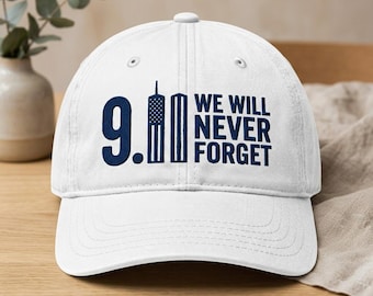 Cappello ricamato per il Patriot Day, berretto "9/11 Never Forget", cappello da baseball commemorativo USA