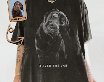 Custom Your Pet Photo Shirt, Gift for Dog Lover, Vintage Custom Picture Shirt, Your Own Picture Idea Tee, Dog Face Shirt, Cat Lover Gift