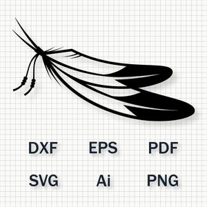 feather cut file SVG, DXF, PDF, Eps, Ai, Png files