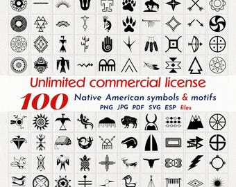 ネイティブアメリカン風デザイン60点セット | svg、png、pdf、jpg、eps