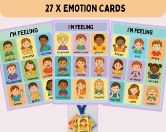 Feelings Poster Set of 3 | Emotions Charts, Classroom Decor (PDF)