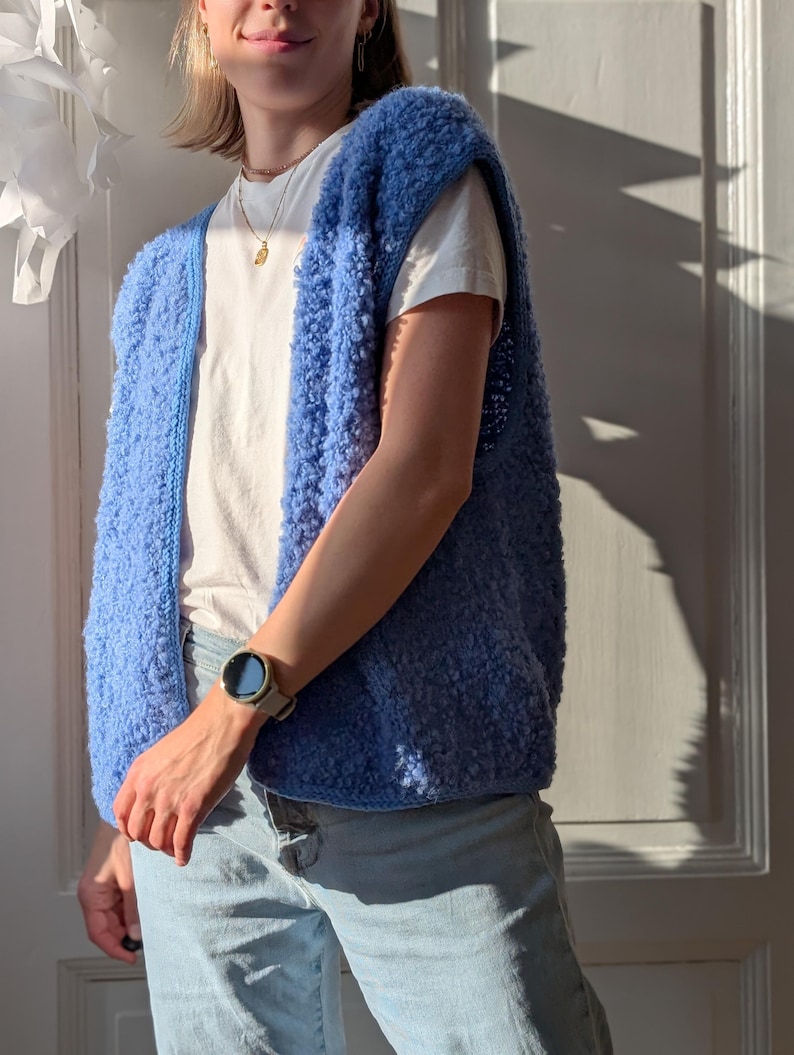 Fluffy Fleece Vest - Knitting Pattern (deutsch & English) - Etsy