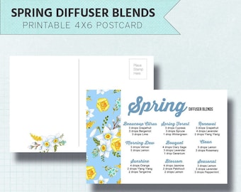 DOWNLOAD & PRINT: Spring Diffuser Blends Postcard