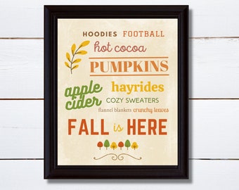 Fall is Here Wall Art Printable