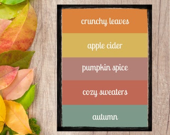 Autumn Words Wall Art Printable