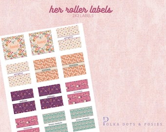 Download and Print | 6 Roller Labels | 2 inch square