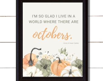 Octobers Wall Art Printable