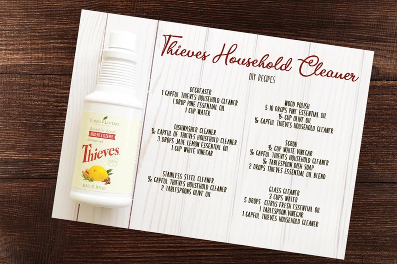 Thieves Household Cleaner Postcard Young Living Etsy