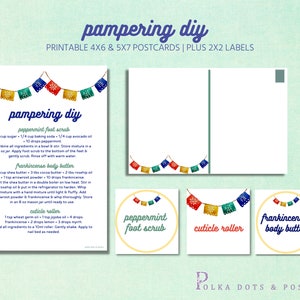 Download and Print Pampering DIY | Recipe Card and Labels