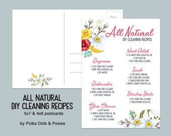 All Natural Cleaning DIY Recipes Postcard
