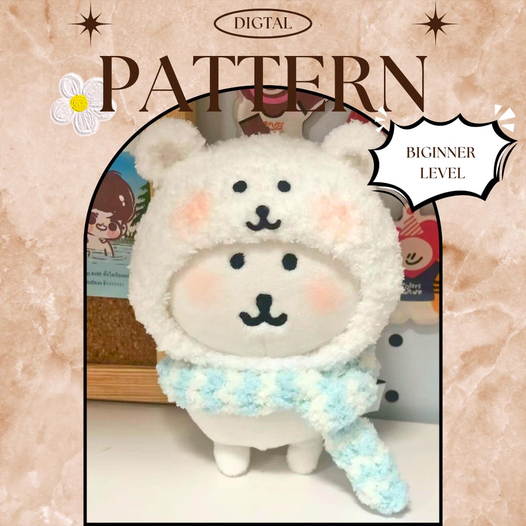 Chiikawa Outfit Crochet Pattern: Hat and Scarf Set (PDF Download ...