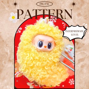 Haakpatroon poppenkleertjes Labubu: tempura-garnalenkostuum (digitale pdf)