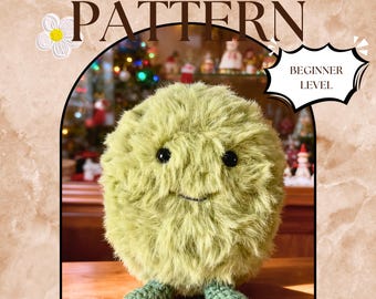 Crochet Pattern, Mushy Peas Tutorial, Beginner Friendly Christmas Plush Pattern, Easy Crochet Tutorial
