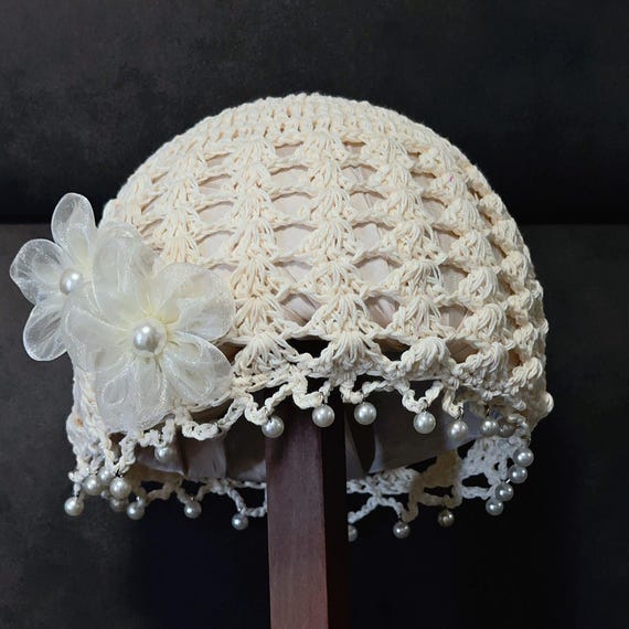 Hand made crochet hat w/ Floral Accent The Most Versatile Summer Crochet Hat Ever! < A Pattern to  main image 2
