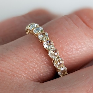 Basket Set Rose Cut Eternity Ring: Elsie Available in 14k, 18k and platinum. Fully customizable image 1
