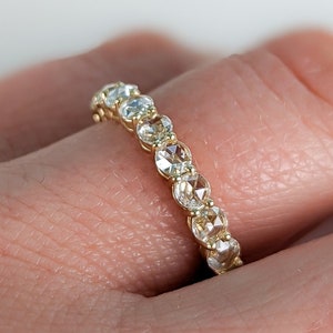 Basket Set Rose Cut Eternity Ring: Elsie Available in 14k, 18k and platinum. Fully customizable image 1