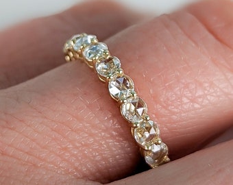 Basket Set Rose Cut Eternity Ring: Elsie - Available in 14k, 18k and platinum. Fully customizable