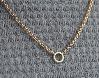 Open Ended 3.2mm Rolo Belcher Chain. Semi Hollow. Available in multiple lengths. Italian Manufactured Chain. Customization available