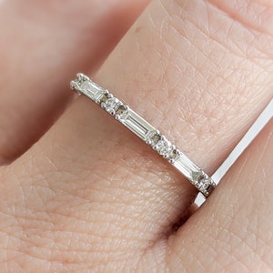 Baguette round eternity band deals