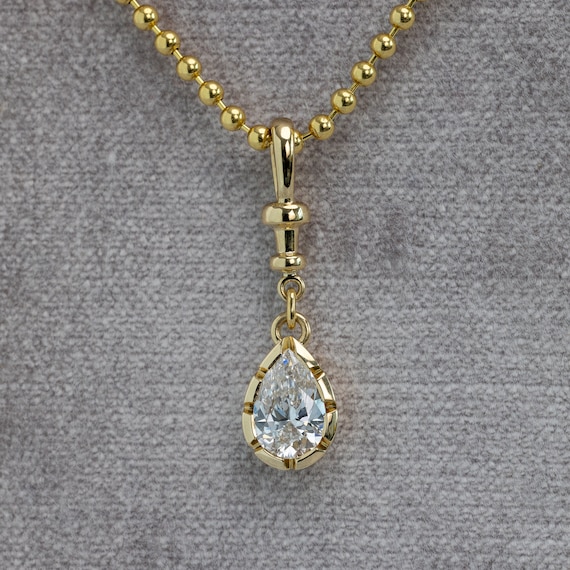 プラチナ 18金 ペア ネックレス ダイヤモンド ペア 刻印 ネックレス 一粒 ダイヤモンド ピンクゴールドk18 文字入れ ダイヤ 送料無料 セール SALE ビーズチェーン付きダイヤモンドペアネックレス。14K、18K、プラチナ