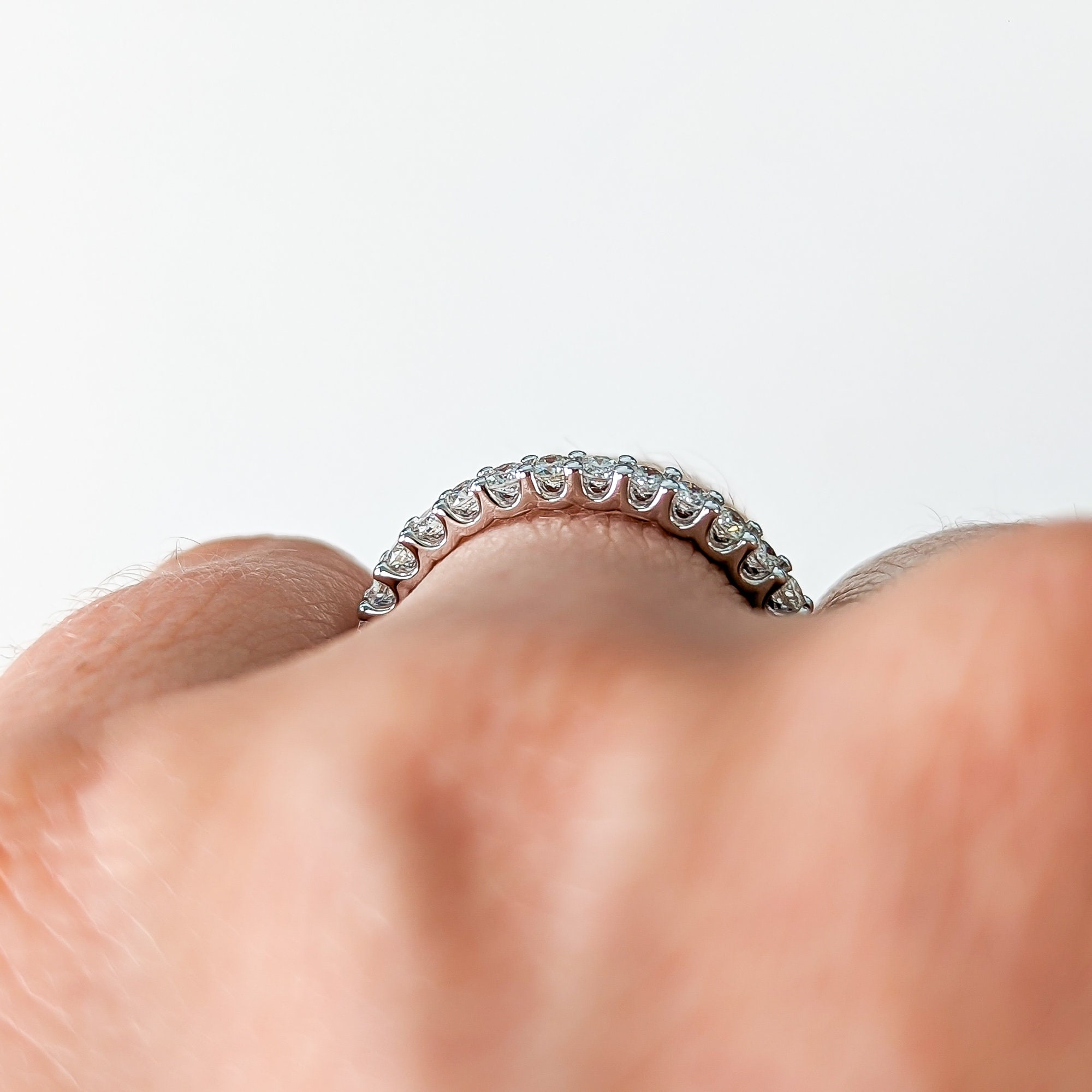 Diamond U-prong Eternity Ring - Available in 14k, 18k and Platinum ...
