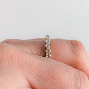 Basket Set Rose Cut Eternity Ring: Elsie Available in 14k, 18k and platinum. Fully customizable image 2