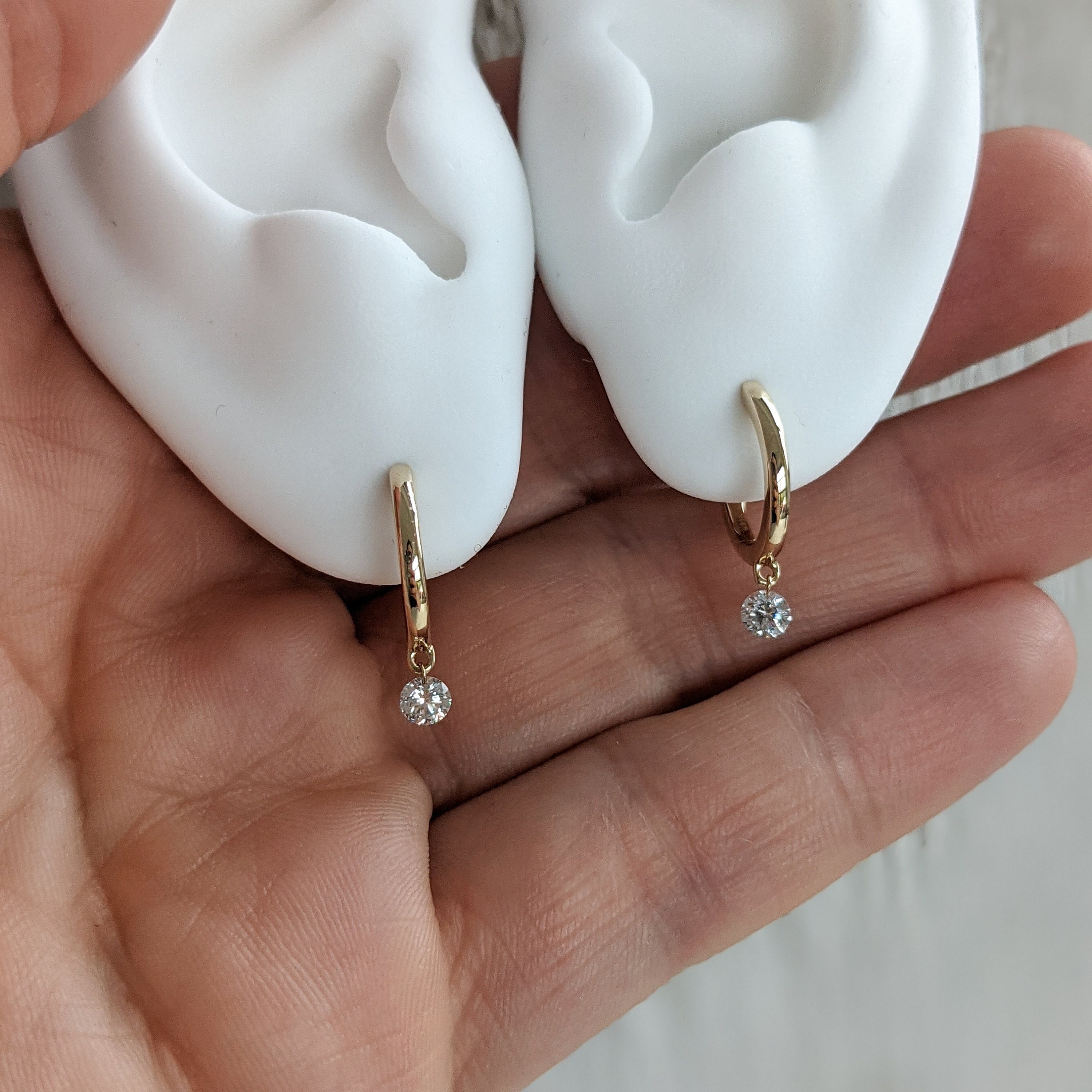 Drilled Diamond Hoop