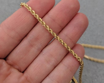 2.5mm 14k Gold Chunky Rope Chain