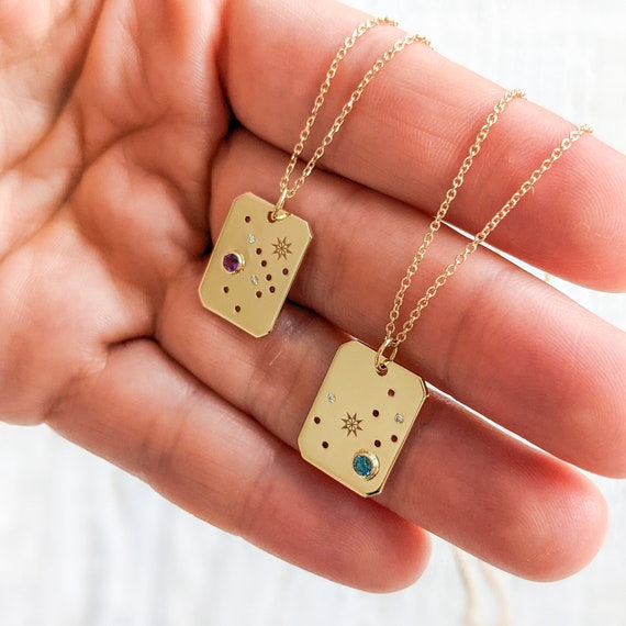 Personalized on sale zodiac necklace