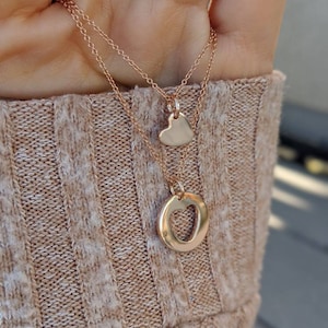 Mother Daughter Necklace Set - 14k, 18k yellow, white and rose gold.