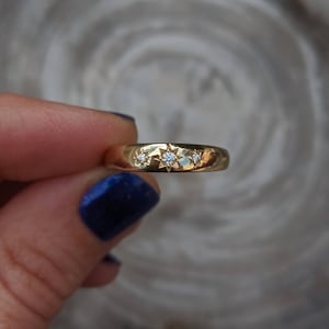 Diamond Starburst Ring by Sevgi Jewelry • Available in 14k, 18k Yellow, Rose, White Gold and Platinum • Celestial Jewelry & Gift Ideas