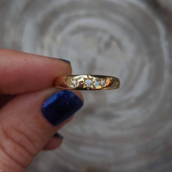 14k Yellow Gold Gypsy Set Diamond Eternity Ring 14k Yellow Gold Gypsy Set Diamond Eternity Ring