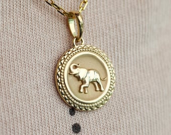 Elephant Necklace - 14k, 18k Yellow, Rose, White Gold or Platinum. Custom & Personalized Fine Jewelry, Gift Ideas