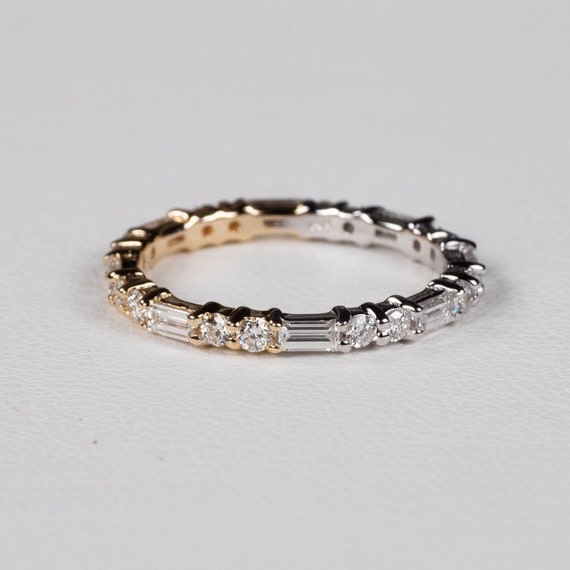 two tone eternity bands