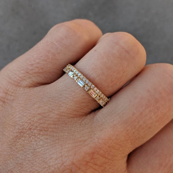 Tiffany Soleste Half Eternity Ring in Yellow Gold with Diamonds | Tiffany &  Co.